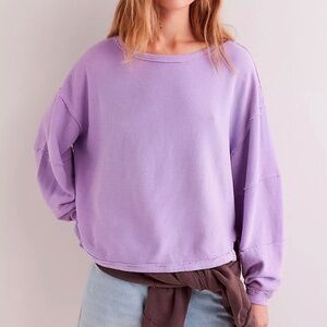 Free People/We the Free Total Eclipse Tee in Sugared Violet Size S. NWT